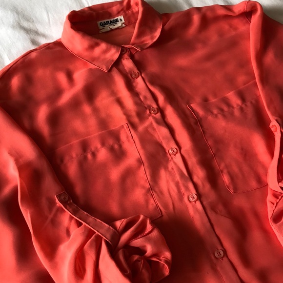 Coral button down shirt - Picture 2 of 3